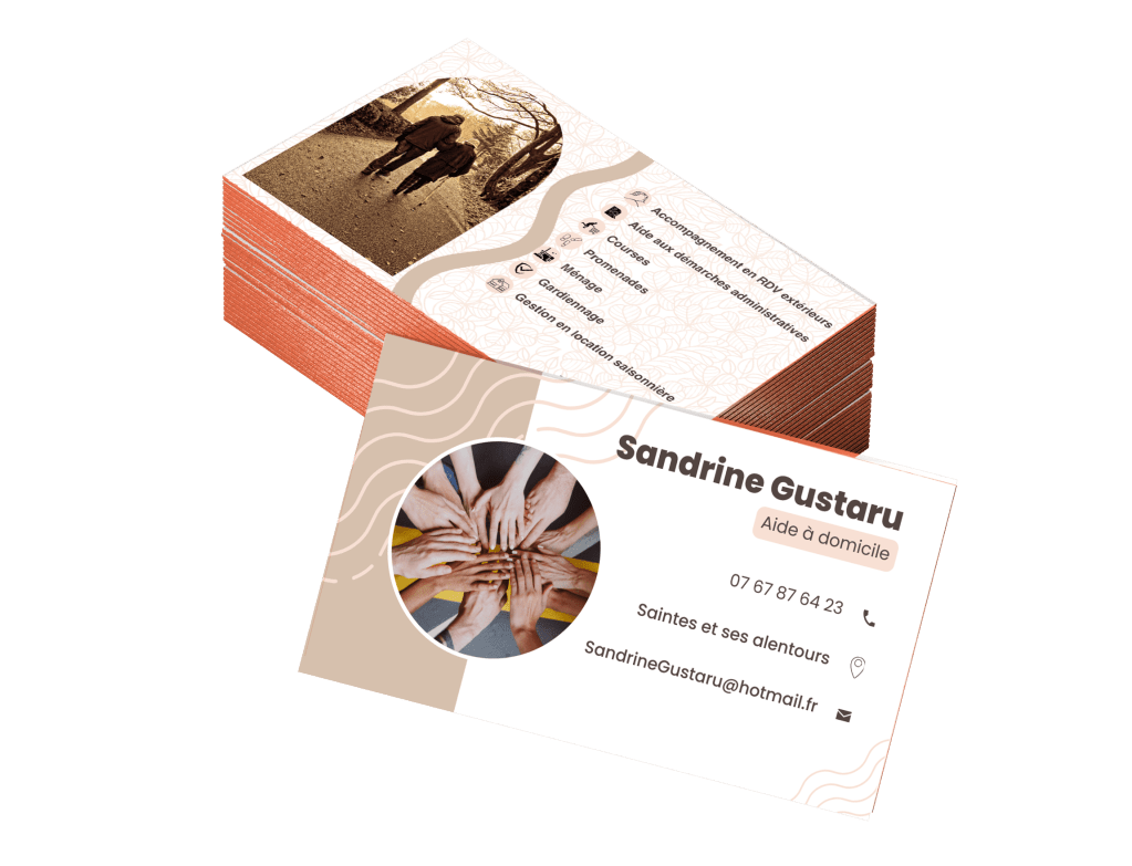 Création de cartes de visite à l'imprimerie Business Copy de Saintes.